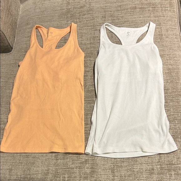 Old Navy Tops - Women's Old Navy Racerback Tank Top Set - Neon Orange and White